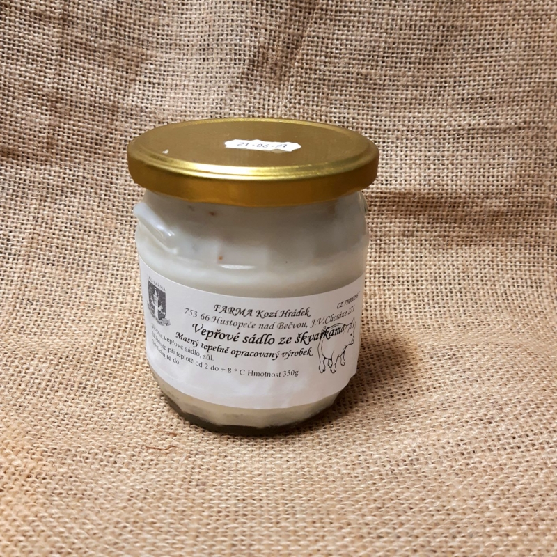 Farma KH - Vepřové sádlo se škvarky 450 g