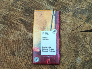 BIO Mléčná čokoláda Vivani s nugátovou náplní 50 %