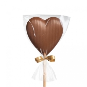 Mléčné čokoládové lízátko - srdce