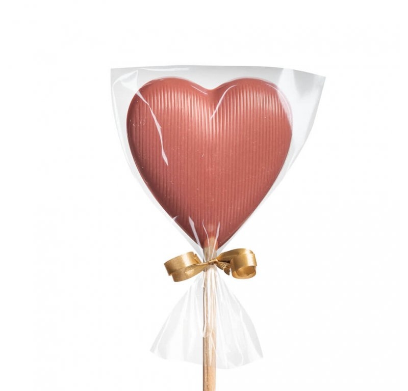 Ruby čokoládové lízátko - srdce