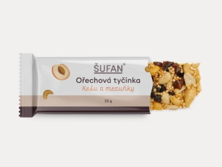 Šufan Ořechová tyčinka kešu a meruňky 33 g