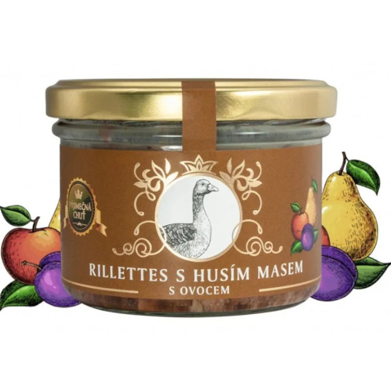 Rillettes s husím masem a ovocem 180 g Rillettes s husím masem a ovocem 180 g