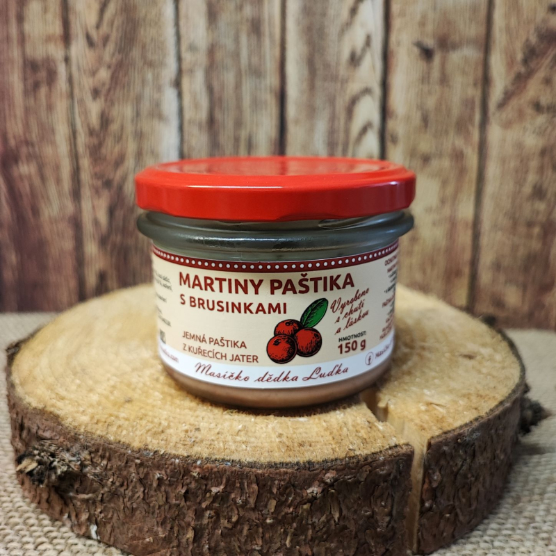 Paštika játrová brusinková 150 g Paštika játrová brusinková 150 g